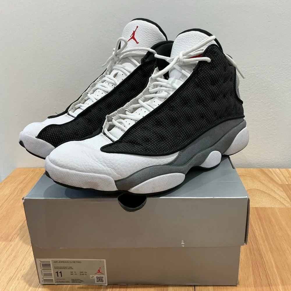 Air Jordan 13 Retro‎ Black University Red Men's Size 11 Used Original Box